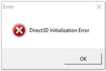Ошибка Direct3D initialization error при запуске игры